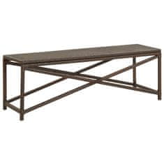 Vidaxl Vrtna klupa od poliratana 120 cm smeđa