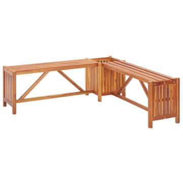 Vidaxl Vrtna kutna klupa s žardinjerom 117x117x40 cm akacija
