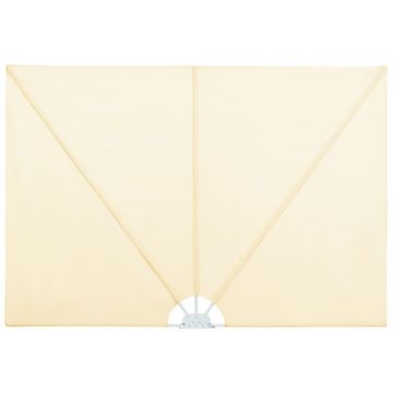 Vidaxl Sklopiva bočna tenda krem 300 x 150 cm