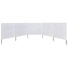 Vidaxl Zaštitna tkanina s 5 krila 600x80 cm pješčano bijela