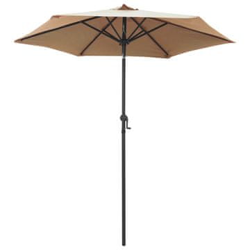 Vidaxl Suncobran smeđe-sivi 200 x 224 cm aluminijski