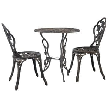 Vidaxl 3-dijelni bistro set od aluminijske legure