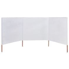 Vidaxl Zaštitna tkanina s 3 krila 400x80 cm pješčano bijela