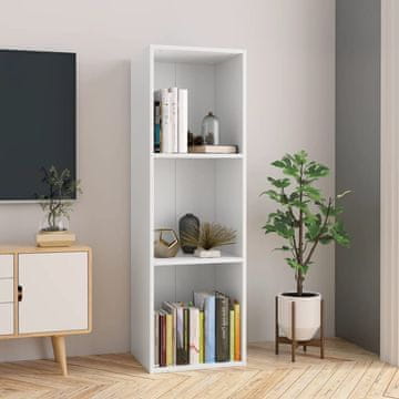 Vidaxl Polica za knjige, bijela, 36x30x114 cm, materijal na bazi drveta