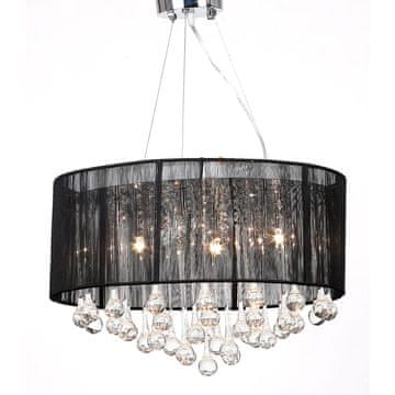 Vidaxl Luster s 85 kristala crne boje