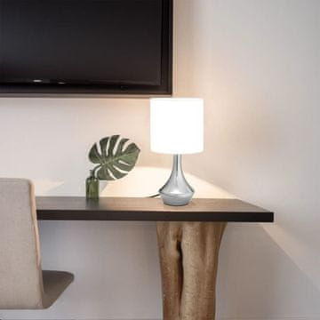 Vidaxl Stolne lampe, 2 kom., Na dodir, Bijele, E14