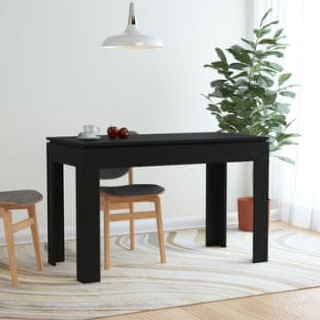 Vidaxl Blagovaonski stol Crni 120x60x76 cm Iverica