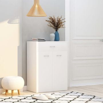 Vidaxl Ormarić za cipele Bijeli 60x35x84 cm Materijal na bazi drveta