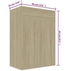 Vidaxl Ormarić za cipele boja hrasta 60 x 35 x 84 cm konstruirano drvo