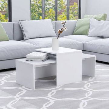 Vidaxl Set stolića za kavu, bijeli, 100x48x40 cm
