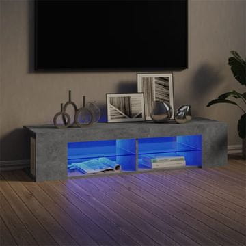 Vidaxl TV ormarić s LED rasvjetom, betonsko-sivi 135x39x30 cm