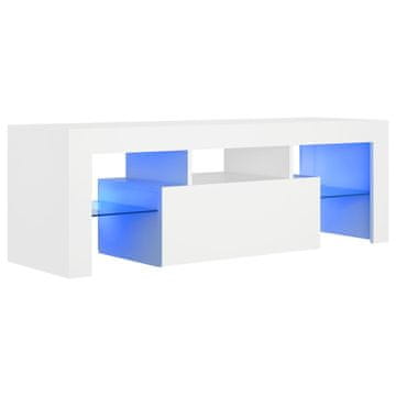 Vidaxl TV ormarić s LED svjetlima bijeli 120 x 35 x 40 cm