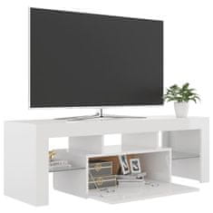 Vidaxl TV ormarić s LED svjetlima visoki sjaj bijeli 120 x 35 x 40 cm