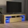 Vidaxl TV ormarić s LED rasvjetom, Sonoma hrast, 140x36,5x40 cm