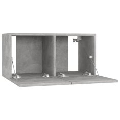 Vidaxl Zidni TV ormarići 2 kom., betonsko sivi, 60x30x30 cm