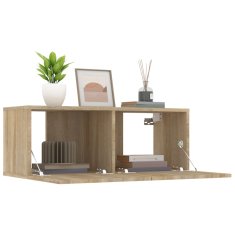 Vidaxl Zidni TV ormarići, 2 kom, Sonoma hrast, 80x30x30 cm