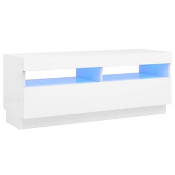 Vidaxl TV ormarić s LED svjetlima bijeli 100 x 35 x 40 cm