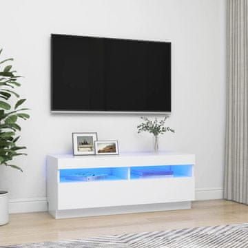 Vidaxl TV ormarić s LED rasvjetom bijeli 100x35x40 cm