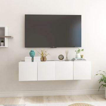 Vidaxl Zidni TV ormarići 2 kom, bijeli, 60x30x30 cm