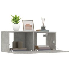 Vidaxl Zidni TV ormarići, 2 kom, betonsko sivi, 80x30x30 cm