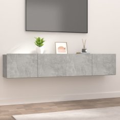 Vidaxl Zidni TV ormarići, 2 kom, betonsko sivi, 80x30x30 cm