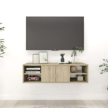 Vidaxl Zidna polica Sonoma hrast 102x30x29 cm, materijal na bazi drva