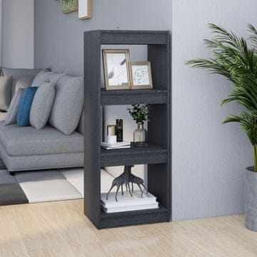 Vidaxl Polica za knjige/Pregrada siva 40x30x103,5 cm bor