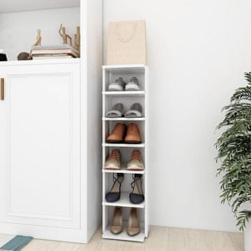Vidaxl Ormarić za cipele Bijeli 27,5x27x102 cm Materijal na bazi drveta