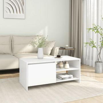 Vidaxl Klub stolić, bijeli, 102x50x45 cm, materijal na bazi drva
