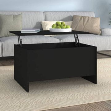 Vidaxl Klub stolić, crni, 80x55,5x41,5 cm, materijal na bazi drva