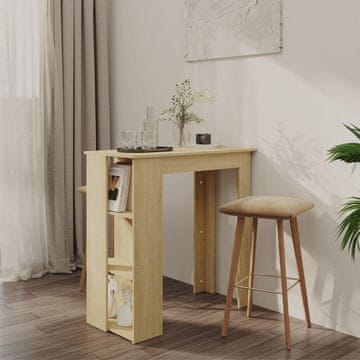Vidaxl Barski stol s policama, hrast sonoma, 102x50x103,5 cm