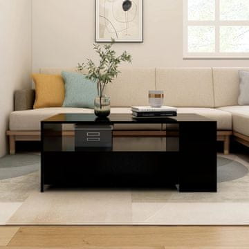 Vidaxl Klub stolić, crni, 102x55x42 cm, materijal na bazi drva
