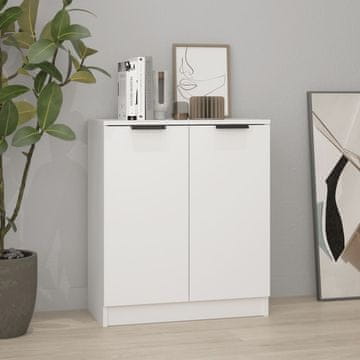 Vidaxl Komoda s ladicama, bijela, 60x30x70 cm, materijal na bazi drva