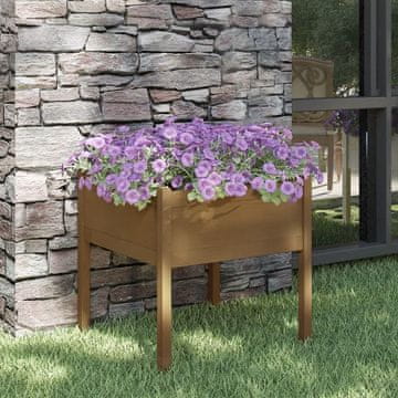 Vidaxl Vrtna žardinjera boje meda 70x70x70 cm borovina