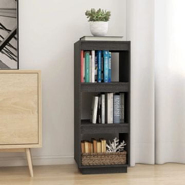 Vidaxl Polica za knjige/Pregrada siva 40x35x103 cm borovina