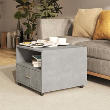 Vidaxl Klub stolić, beton, 55x55x40 cm, materijal na bazi drva