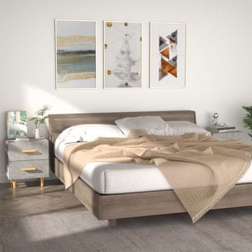 Vidaxl Noćni ormarići, set od 2, betonsko siva, 40x35x47,5 cm