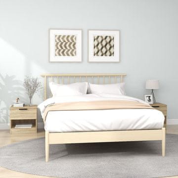 Vidaxl Noćni ormarići, set od 2, hrast sonoma, materijal na bazi drva