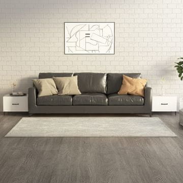 Vidaxl Klub stolići s metalnim nogama, set od 2, bijeli, 50x50x40 cm