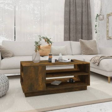 Vidaxl Klub stolić dimljeni hrast 102x55x43 cm