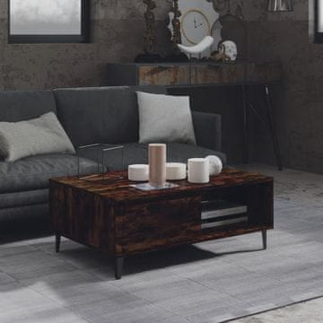 Vidaxl Klub stolić dimljeni hrast 90x60x35 cm