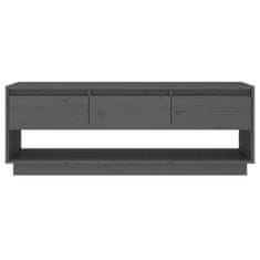Vidaxl TV ormarić sivi 110,5 x 34 x 40 cm od masivne borovine