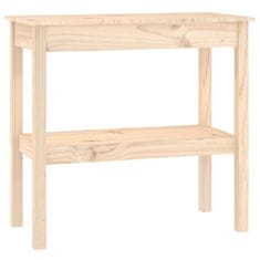 Vidaxl Konzolni stol crni 80 x 40 x 75 cm od masivne borovine