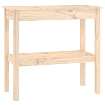 Vidaxl Konzolni stol crni 80 x 40 x 75 cm od masivne borovine
