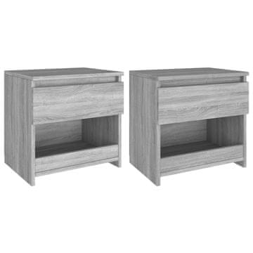 Vidaxl Noćni ormarići, set od 2, sivi hrast sonoma, 40x30x39 cm