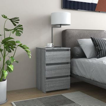 Vidaxl Noćni ormarići, set od 2, sivi hrast, 40x35x62,5 cm
