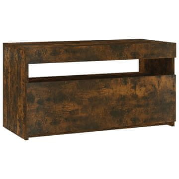 Vidaxl TV ormarić s LED svjetlima boja dimljenog hrasta 75x35x40 cm