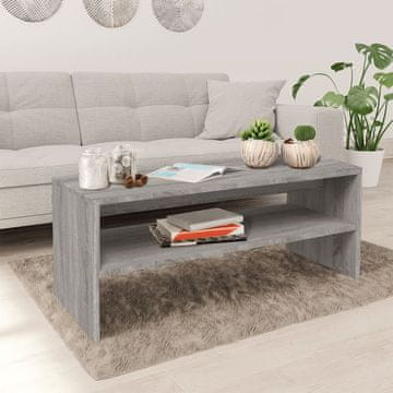 Vidaxl Klub stolić, sivi hrast sonoma, 100x40x40 cm