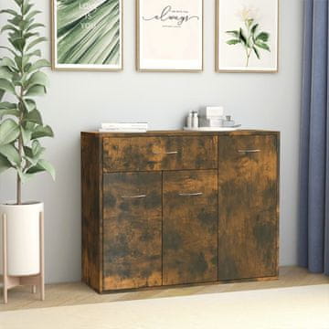 Vidaxl Ormarić dimljeni hrast 88x30x70 cm Materijal na bazi drva