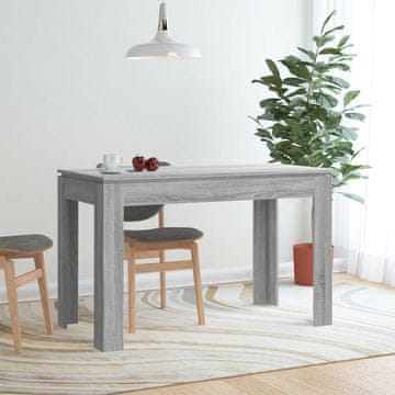 Vidaxl Blagovaonski stol, sivi hrast sonoma, 120x60x76 cm